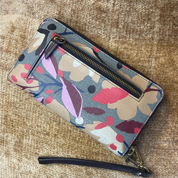 Fossil Pink and Blue Floral Wallet - Picture 6 of 7